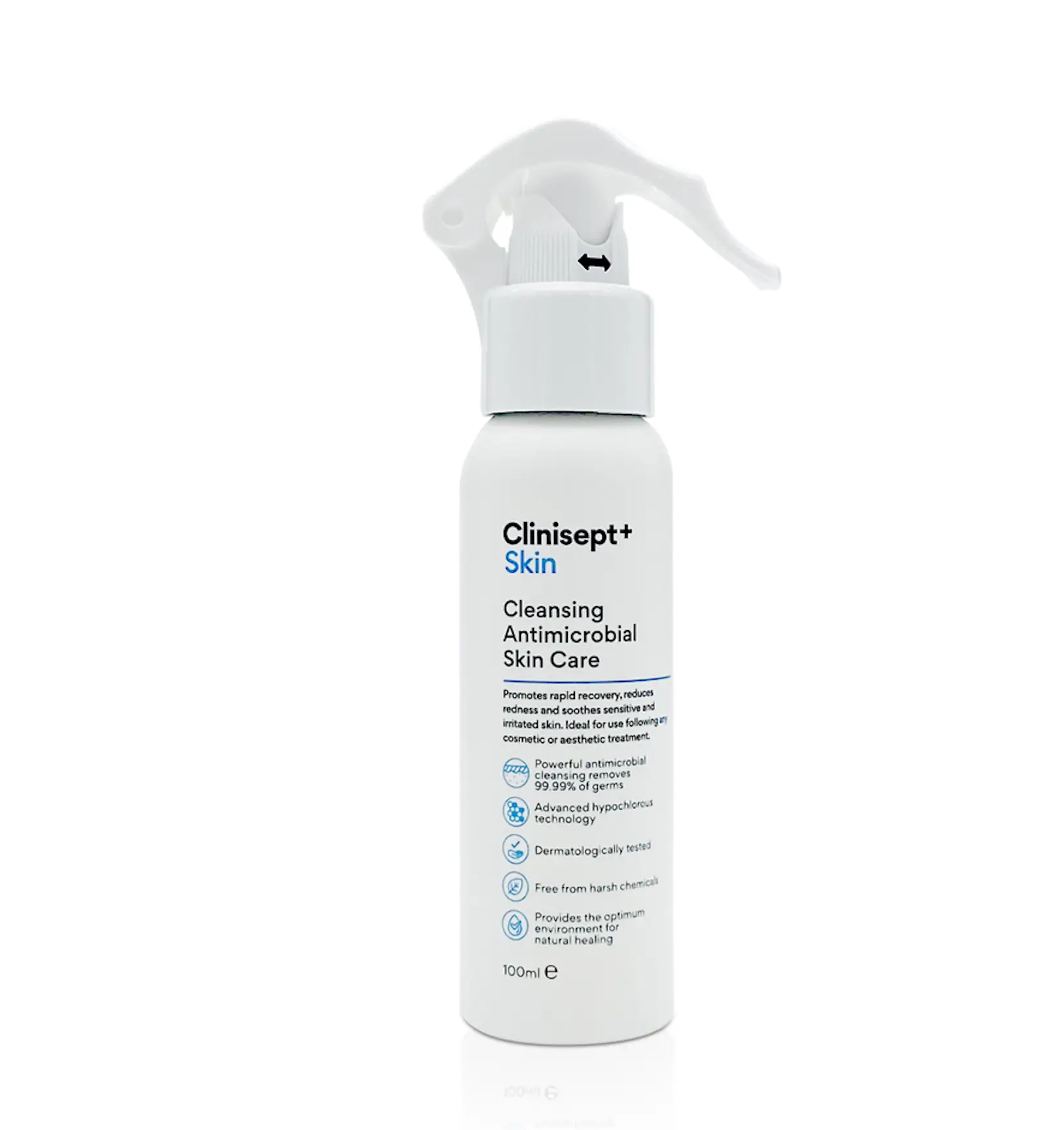 Fast-acting anti-microbial action with Clinisept Plus Aftercare 100ml spray.
